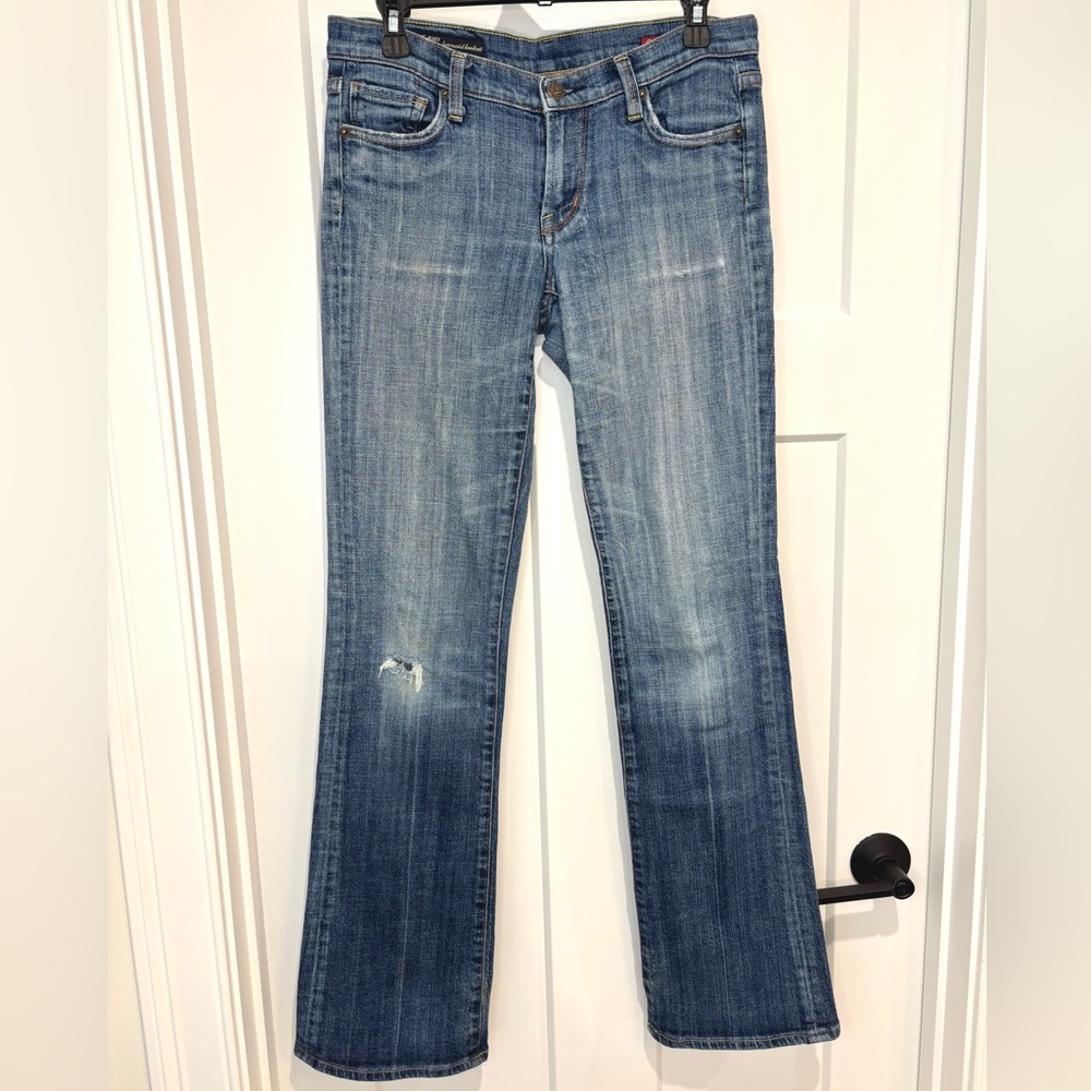 Vintage Citizens of Humanity Low Waist Boot Size 28 Naturally Distressed